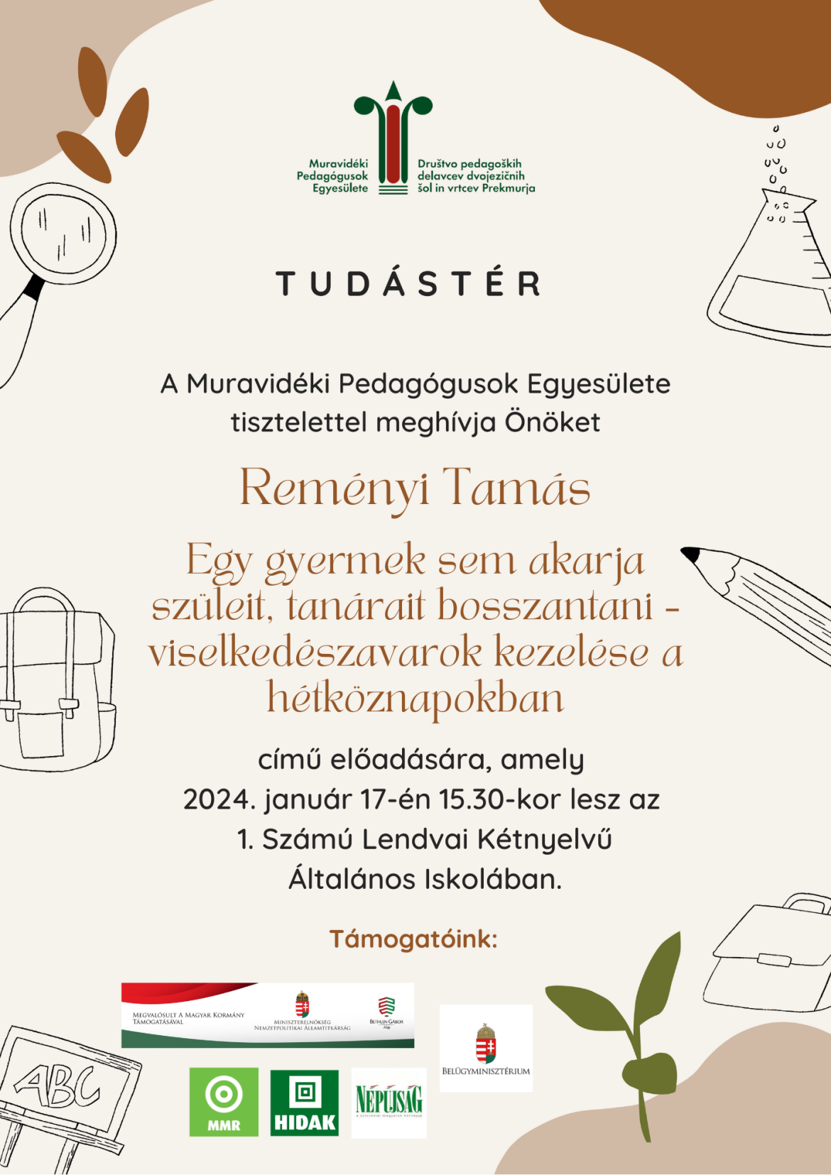 Tudástér – Reményi Tamás: Egy gyermek sem akarja szüleit, tanárait bosszantani – viselkedészavarok kezelése a hétköznapokban