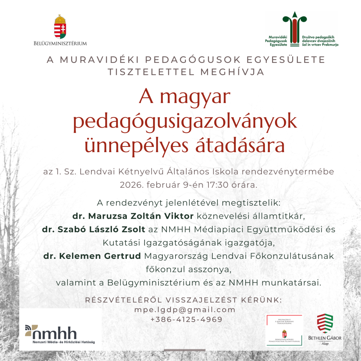 A magyar pedagógusigazolványok ünnepélyes átadása