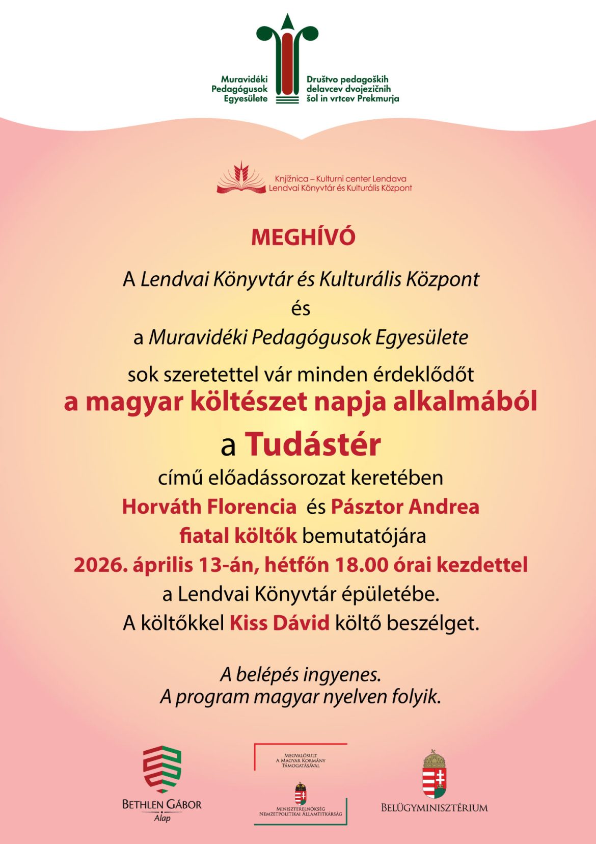 Tudástér – A magyar költészet napja